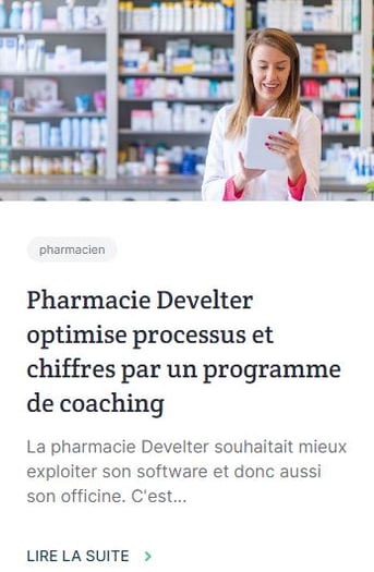 Pharmacien Develter programme de coaching
