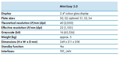 Vistascan Mini Easy 2.0 specs